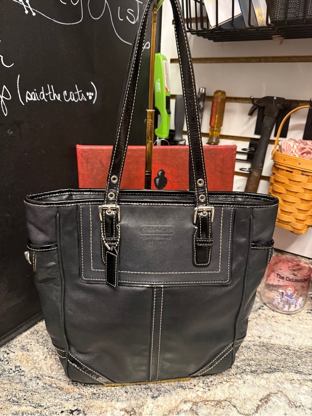 Coach Black legacy Hampton 2006 with Contrast Stitching